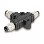 DeLOCK splitter per cavi M8 T-splitter codifica A 4 pin 1 x connettore maschio a 2 x connettore maschio