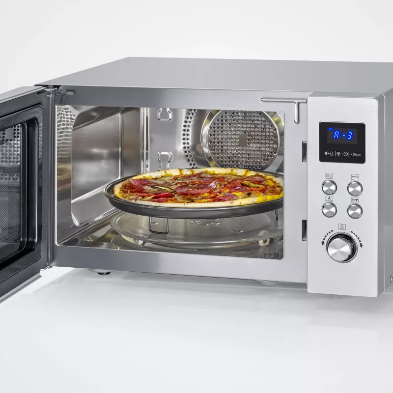 Microonde combinato SEVERIN MW 7918, a libera installazione, 25 L, 900 W, display LED, argento