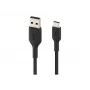 Cavo intrecciato USB-C a USB-A 15cm nero