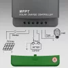 Regolatore di carica solare MPPT QOLTEC 53662 con sensore di temperatura