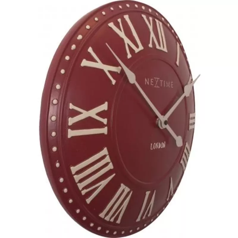 NeXtime orologio 3083ro London Roman, Ø34.5 cm, orologio da parete, rosso/bianco