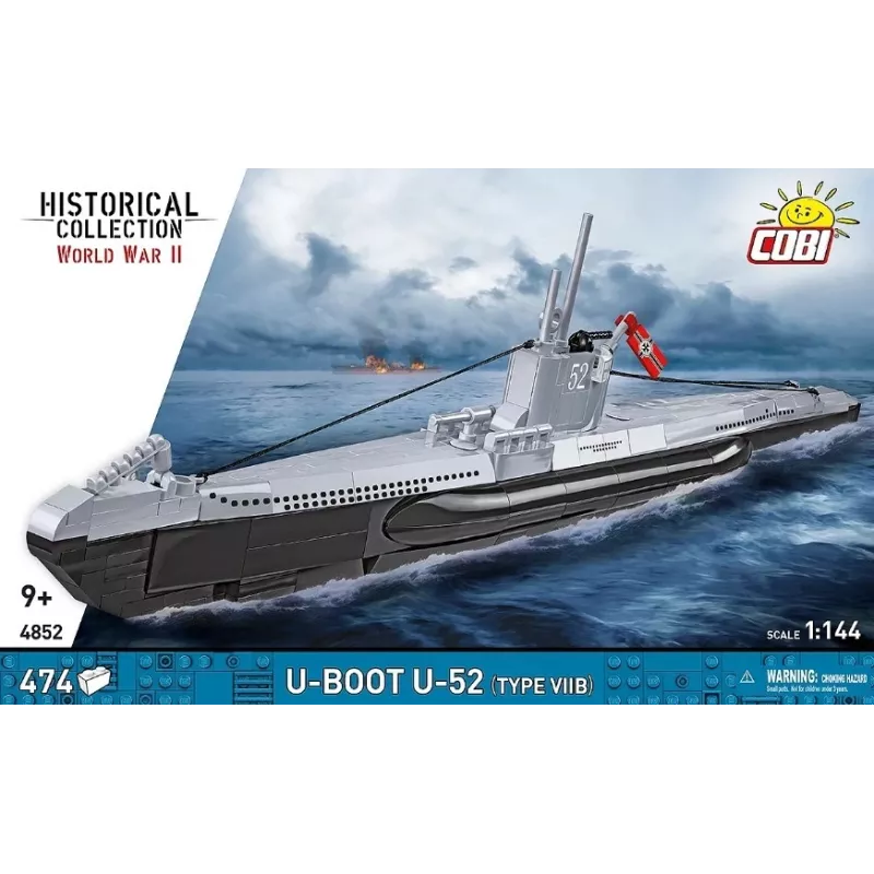 Set da costruzione Cobi sottomarino U-52 – set modello da 474 pezzi