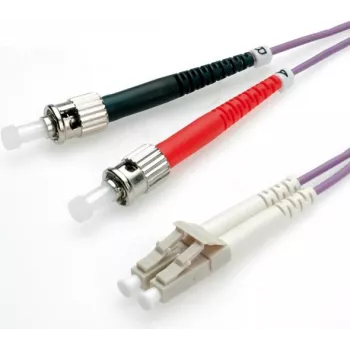 Cavo jumper in fibra ottica Value 50/125µm LC/ST OM4 viola 0,5 m