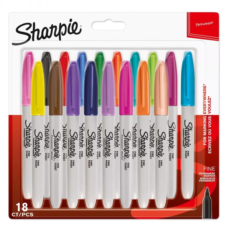 Pennarello a punta fine Sharpie 18 pezzi punta fine multicolore