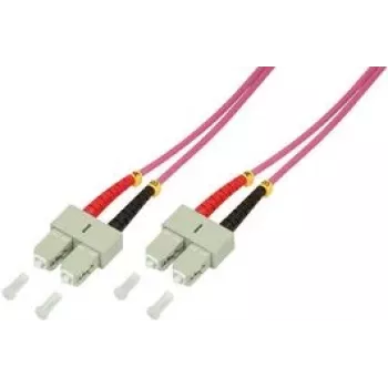 LogiLink - cavo patch - SC multimodale (M) a SC multimodale (M) - 2,0 m - fibra ottica - 50/125 micrometri - OM4 - senza alogeni - viola erica (FP4SC02)