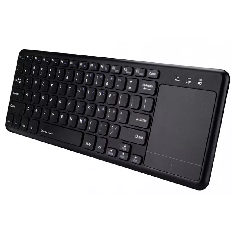 Tastiera wireless RF TRACER TRAKLA46367 — full-size, a membrana, touchpad, 2,4 GHz, nero