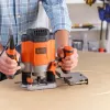 Router/Trimmer Black & Decker KW1200EKA-QS — fresatrice compatta con regolazione della profondità, design ergonomico