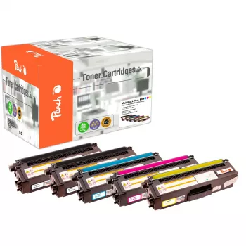 Cartuccia toner Peach PT844 5 pz. compatibile nero, ciano, magenta, giallo