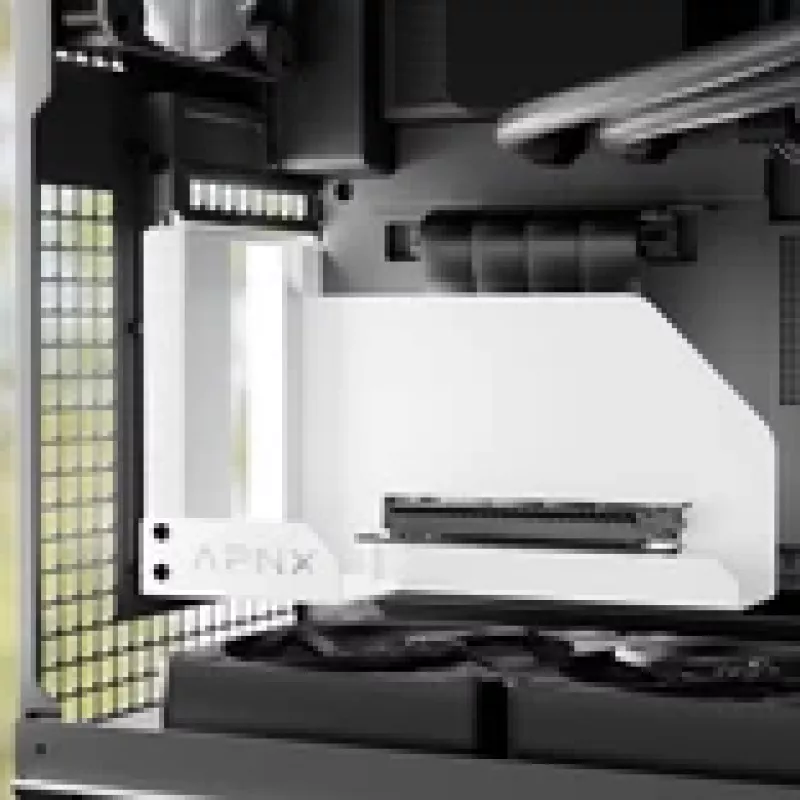 APNX kit di montaggio verticale GPU GAZU-1045 bianco — supporto verticale GPU per case PC, finitura bianca