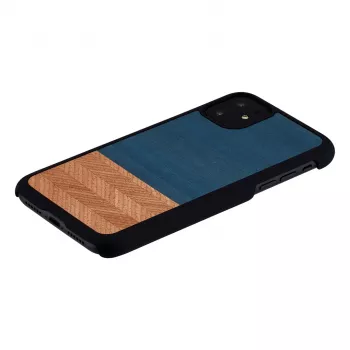 Custodia per smartphone Man and Wood per iPhone 11 – cover protettiva in denim nero