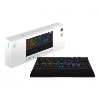 Tastiera gaming meccanica MSI Strike Pro W Silent layout US illuminazione RGB, con filo, switch tattili Silent