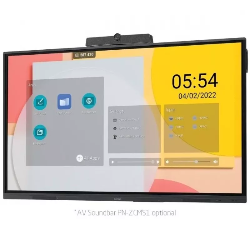 Sharp PN-L752B lavagna interattiva 190,5 cm (75 pollici) 3840 x 2160 pixel touchscreen nero