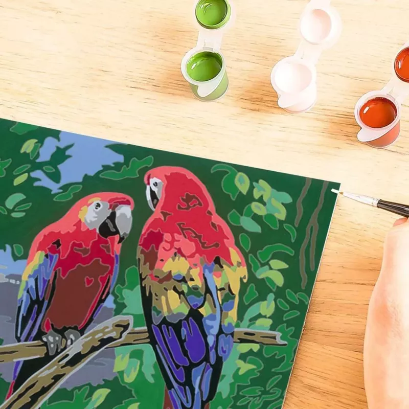 Ravensburger dipinti con i numeri - Pappagalli colorati