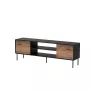 Mobile TV cama meble EF CORTINA 180×40×60 cm, piano superiore nero, struttura noce