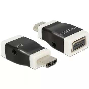 Adattatore per cavo DeLOCK 65586 HDMI-A a VGA nero bianco