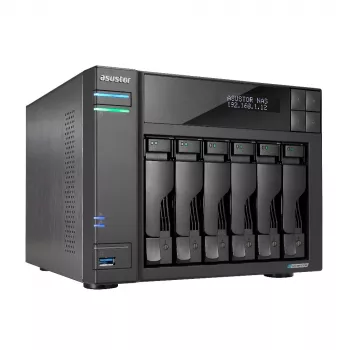 Asustor LOCKERSTOR 6 NAS Desktop Intel® Celeron® N5105 8 GB DDR4 HDD ADM nero