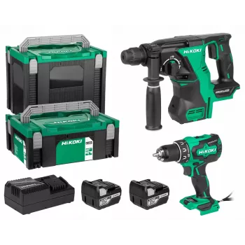 Avvitatore a batteria Hikoki set batteria 18 V DS18DBS+DH18DBL con 2 batterie da 5 Ah