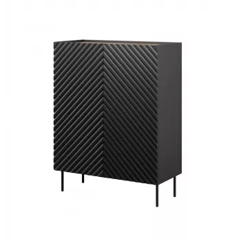 Scaffale Cama Meble ONDA 2D2SZ libreria 98×45×127 cm nero