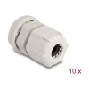 Pressacavo M12 DELOCK grigio plastica confezione da 10