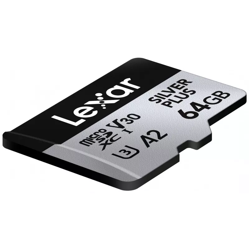 Scheda MicroSD Lexar 64 GB UHS-I Classe 3 SILVER PLUS