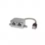 ShiverPeaks BASIC-S BS75002-1 Adattatore per cavo patch, schermato, Cat.5e, 1x spina RJ45 a 2x presa RJ45, 0,1 m, grigio