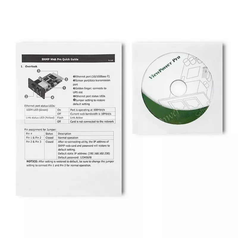 Modulo SNMP QOLTEC 50389 per gruppo di continuità