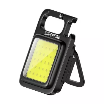 Torcia Superfire MX16 — potenza 600 lm, batteria ricaricabile integrata da 500 mAh, funzione di ricarica USB-C