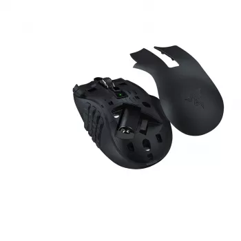 Mouse da gaming Razer Naga V2 HyperSpeed RF Wireless + Bluetooth, per destrorsi, 30000 DPI, ottico, nero