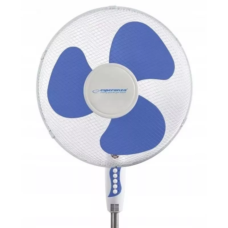 Ventilatore domestico ESPERANZA EHF001WB — 40 cm, 3 velocità, a piantana, altezza regolabile, oscillante