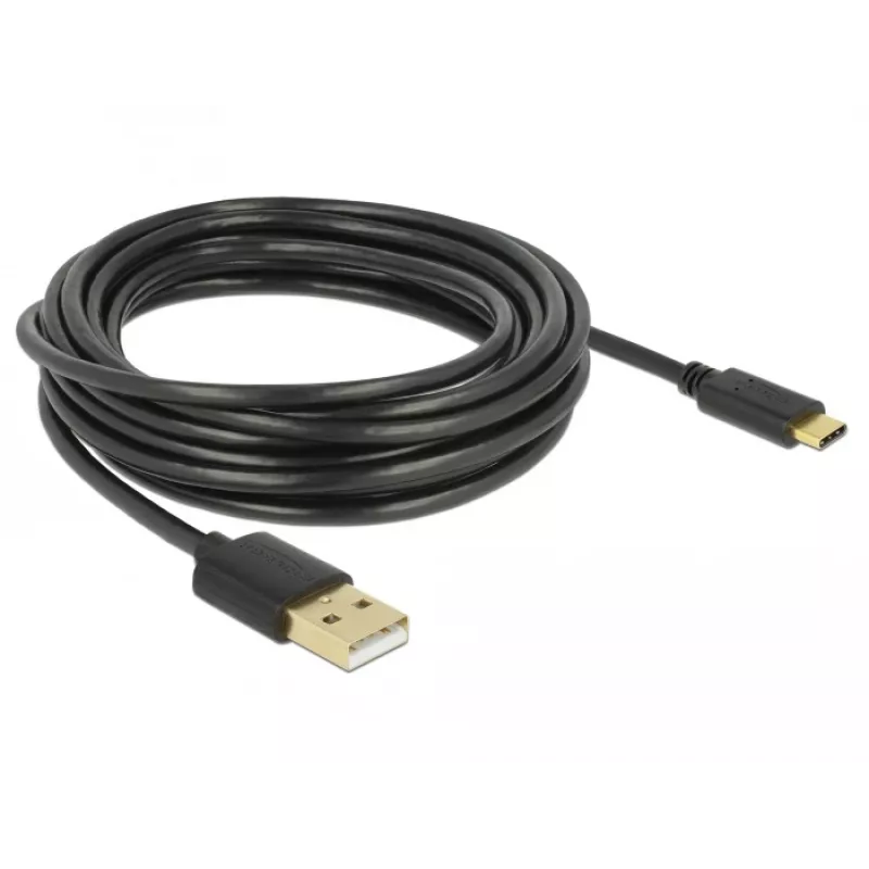 Cavo USB DeLOCK 83669 USB 2.0 4 m USB A USB C nero