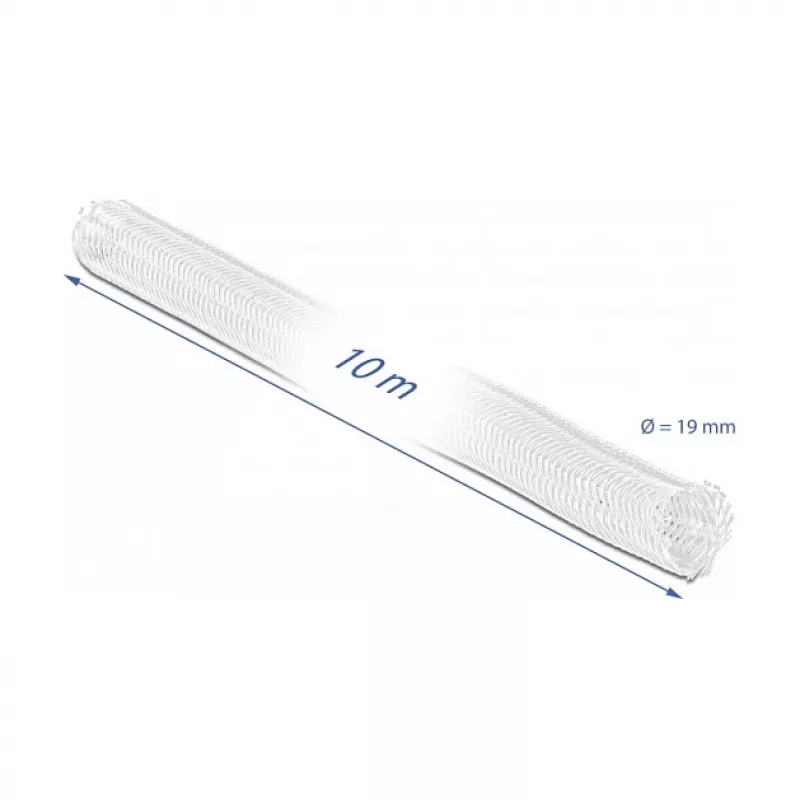 Guaina intrecciata DeLOCK 20819 10 m x 19 mm bianco
