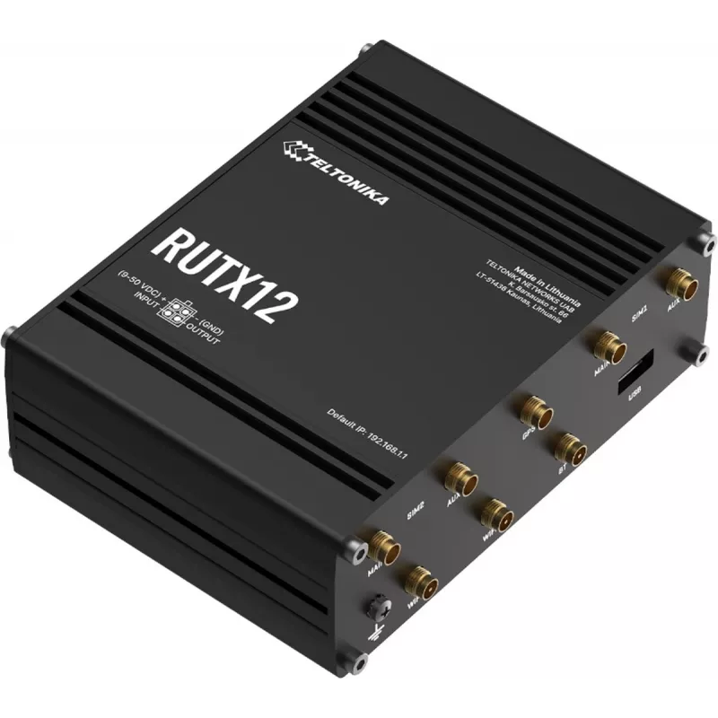 Teltonika RUTX12DUAL LTE CAT 6 router cellulare industriale