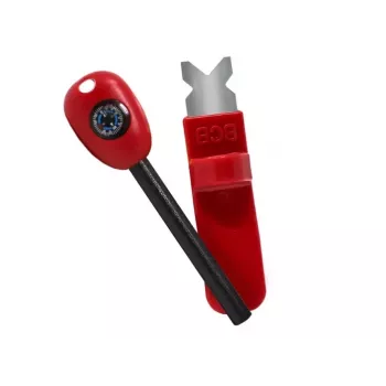 Bussola da sopravvivenza BCB CN340 — bussola compatta con quadrante luminoso, impugnatura in plastica, 110 mm, 47 g, rossa