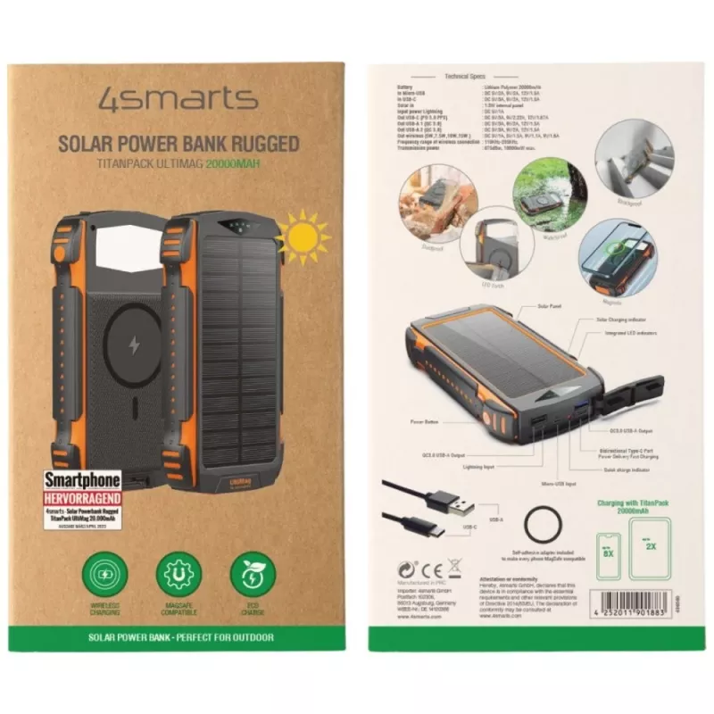 Batteria portatile 4smarts TitanPack UltiMag 20000 mAh
