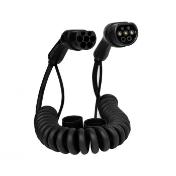 Cavo di ricarica DEFENZO SPIRO AC11 5 m USB Type-C ricarica rapida, connettore veicolo Type 2, 11 kW, IP55