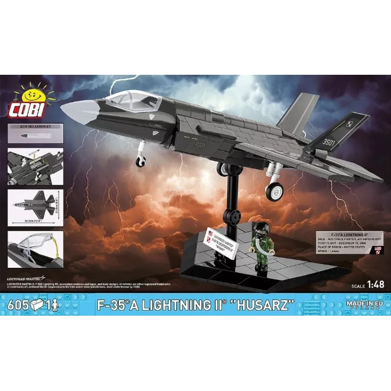 Set da costruzione Cobi F-35A Lightning II — 605 pezzi, modello in scala