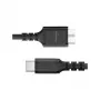 Cavo USB MediaRange MRCS257 0,5 m — Micro-USB B a USB-C, USB 3.2 Gen 1 (5 Gbit/s), nero