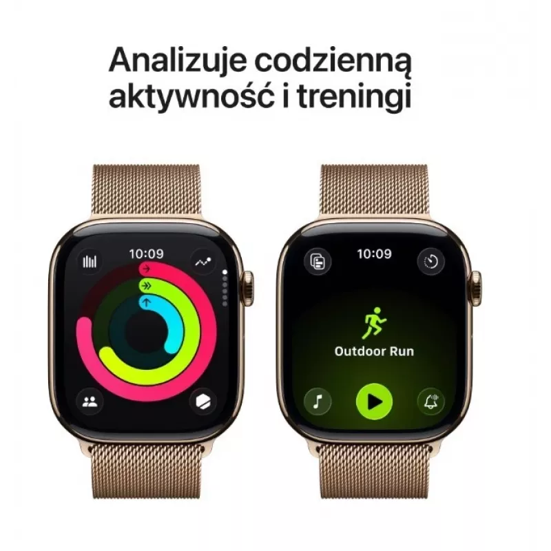 Apple Watch GPS + Cellular 46mm cassa in titanio oro cinturino Milanese Loop oro S/M