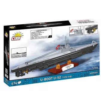 Set da costruzione Cobi sottomarino U-52 – set modello da 474 pezzi
