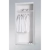 Cama Meble SAMBA 1 BI/CZ armadio, bianco / nero lucido