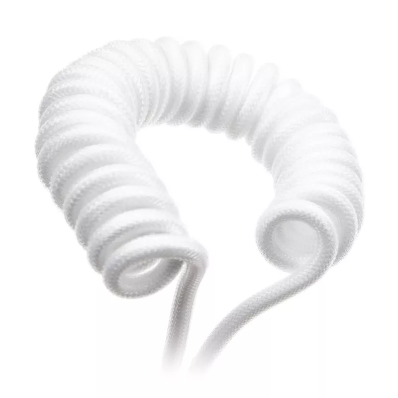 Cavo a spirale USB Ducky White Edition DACOC2-WHT1, rimovibile, design a spirale bianco