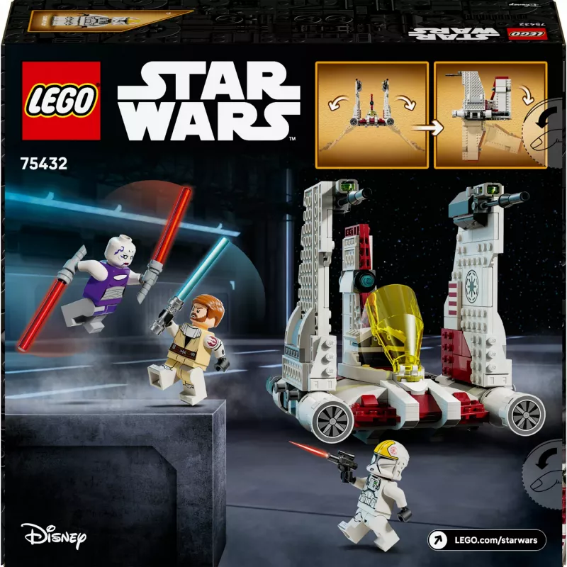 Set da costruzione LEGO Star Wars V-19 Torrent Fighter 75432 — 567 pezzi, 3 minifigure, modello da esposizione e gioco