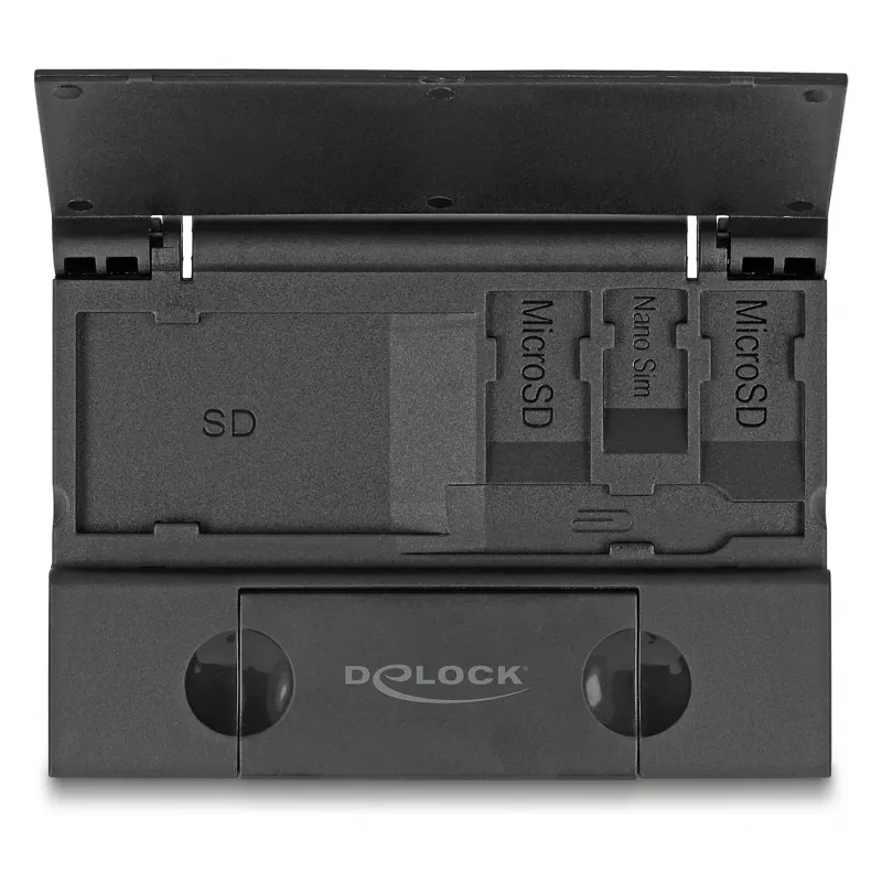 Lettore di schede DeLOCK 91014 USB 3.2 Gen 1 Type-A/Type-C nero MicroSD SD