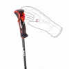 Bastoncini da sci Leki 3D AIRFOIL nero/rosso 120 cm