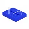 Breadboard DELOCK 18322, scheda prototipo in plastica, blu, 36×46×10 mm