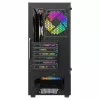 Case PC SAVIO Noctis Flow RGB — Cube, ATX/Mini-ITX, 3x ventole frontali da 120 mm, pannello laterale in vetro temperato, GPU max 35 cm