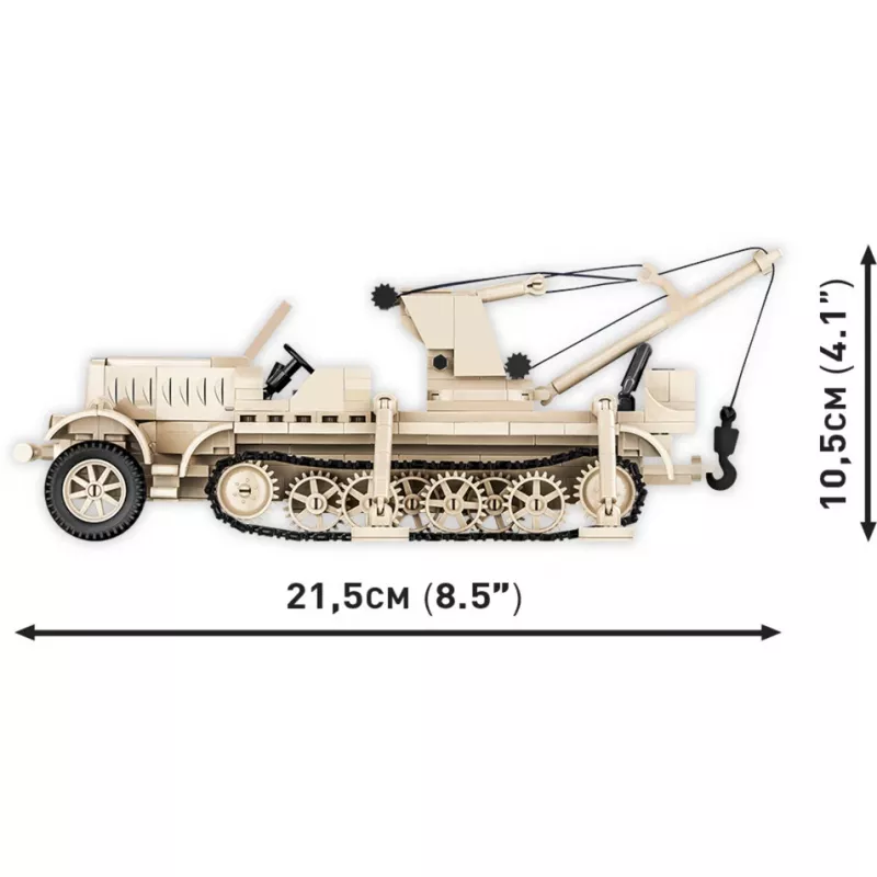 Mattoncini Cobi Sd.Kfz. 9/1 Famo — modello Seconda Guerra Mondiale, 498 pezzi, multicolore