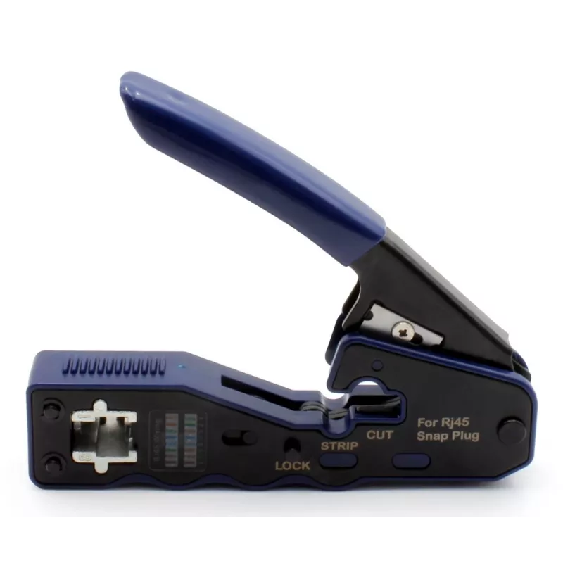 Pinza crimpatrice per connettori pass-through RJ45 (8P8C) cat.5e/cat.6