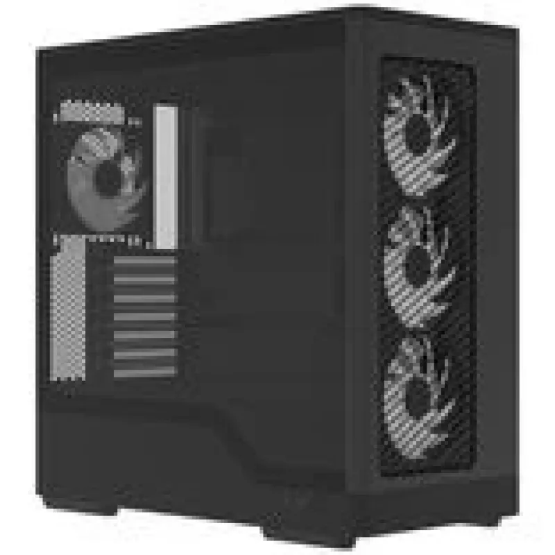 Case per computer AEROCOOL D520A midi-tower ATX vetro temperato RGB — nero