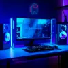 Lampada decorativa neon LED MANTA SNL27BLT Style Neon Lights ASTRONAUT, lampada LED da tavolo e parete pronta all'uso